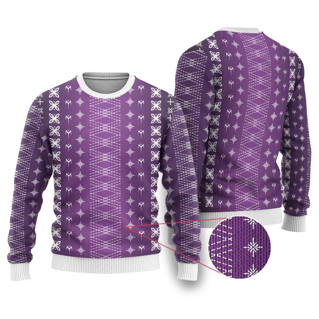 Purple Samoa Malu Tattoo Inspired Ugly Christmas Sweater - Polynesian Pride