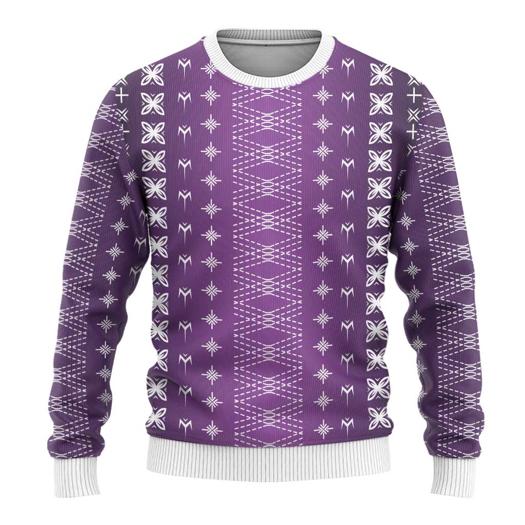 Purple Samoa Malu Tattoo Inspired Ugly Christmas Sweater - Polynesian Pride