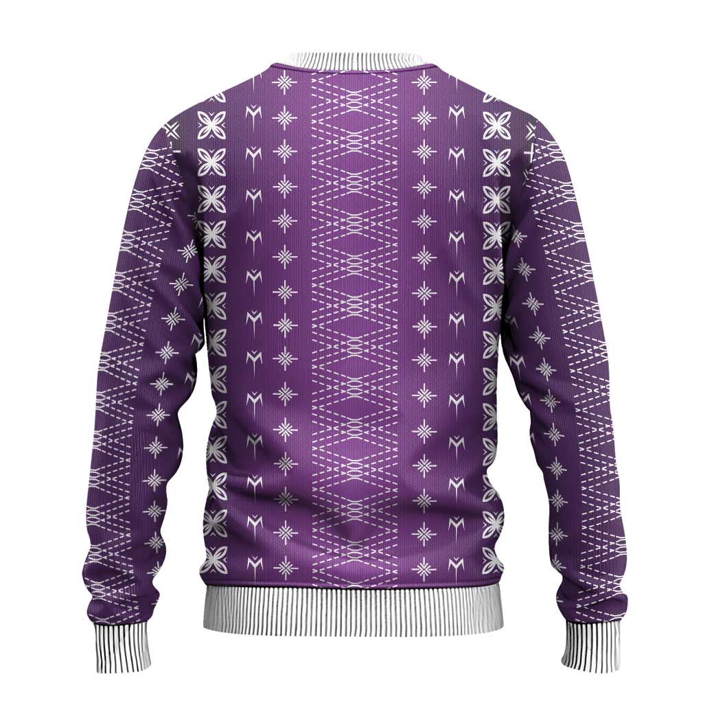 Purple Samoa Malu Tattoo Inspired Ugly Christmas Sweater - Polynesian Pride