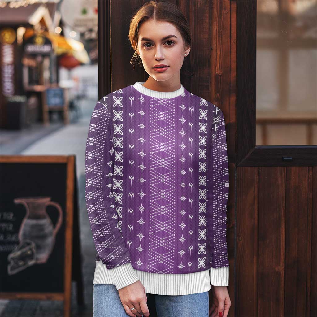 Purple Samoa Malu Tattoo Inspired Ugly Christmas Sweater - Polynesian Pride