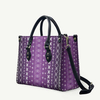 Purple Samoa Malu Tattoo Inspired Leather Bag - Polynesian Pride