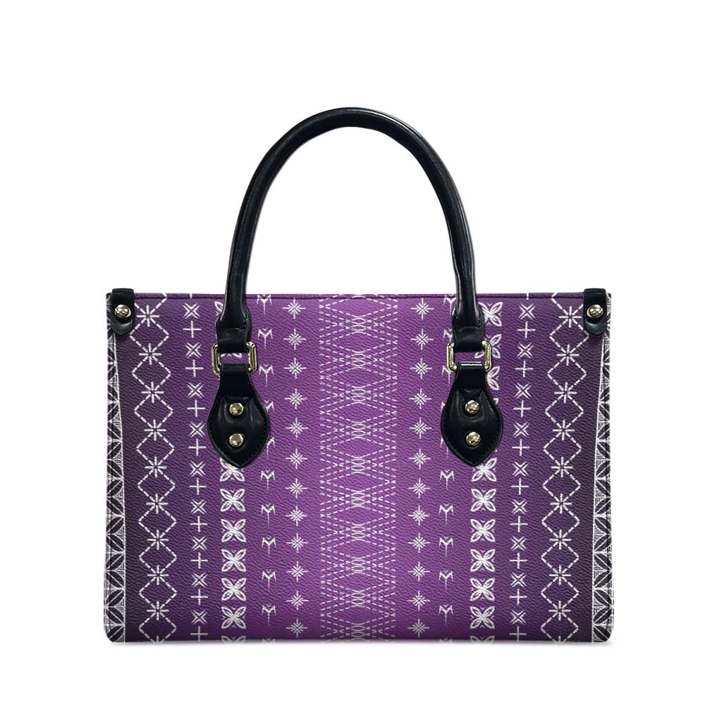 Purple Samoa Malu Tattoo Inspired Leather Bag - Polynesian Pride