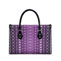 Purple Samoa Malu Tattoo Inspired Leather Bag - Polynesian Pride