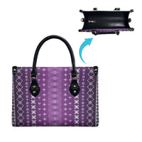 Purple Samoa Malu Tattoo Inspired Leather Bag - Polynesian Pride