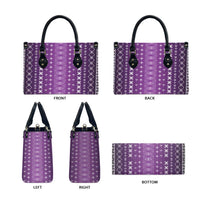 Purple Samoa Malu Tattoo Inspired Leather Bag - Polynesian Pride