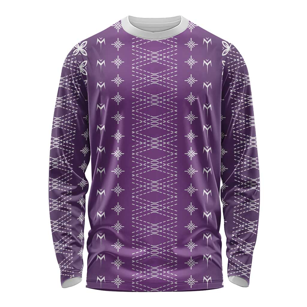 Purple Samoa Malu Tattoo Inspired Long Sleeve Shirt LT05 Unisex Purple - Polynesian Pride