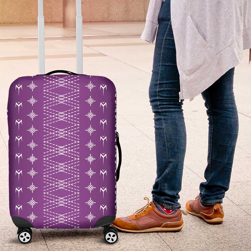Purple Samoa Malu Tattoo Inspired Luggage Cover LT05 Purple - Polynesian Pride