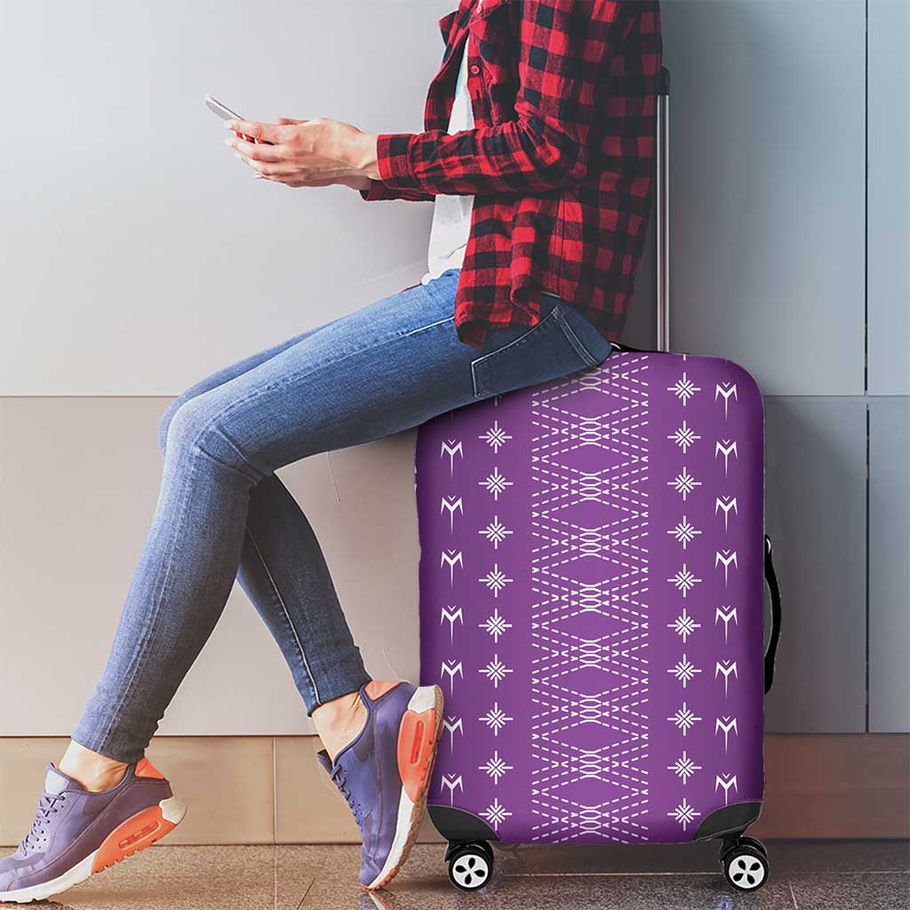 Purple Samoa Malu Tattoo Inspired Luggage Cover - Polynesian Pride