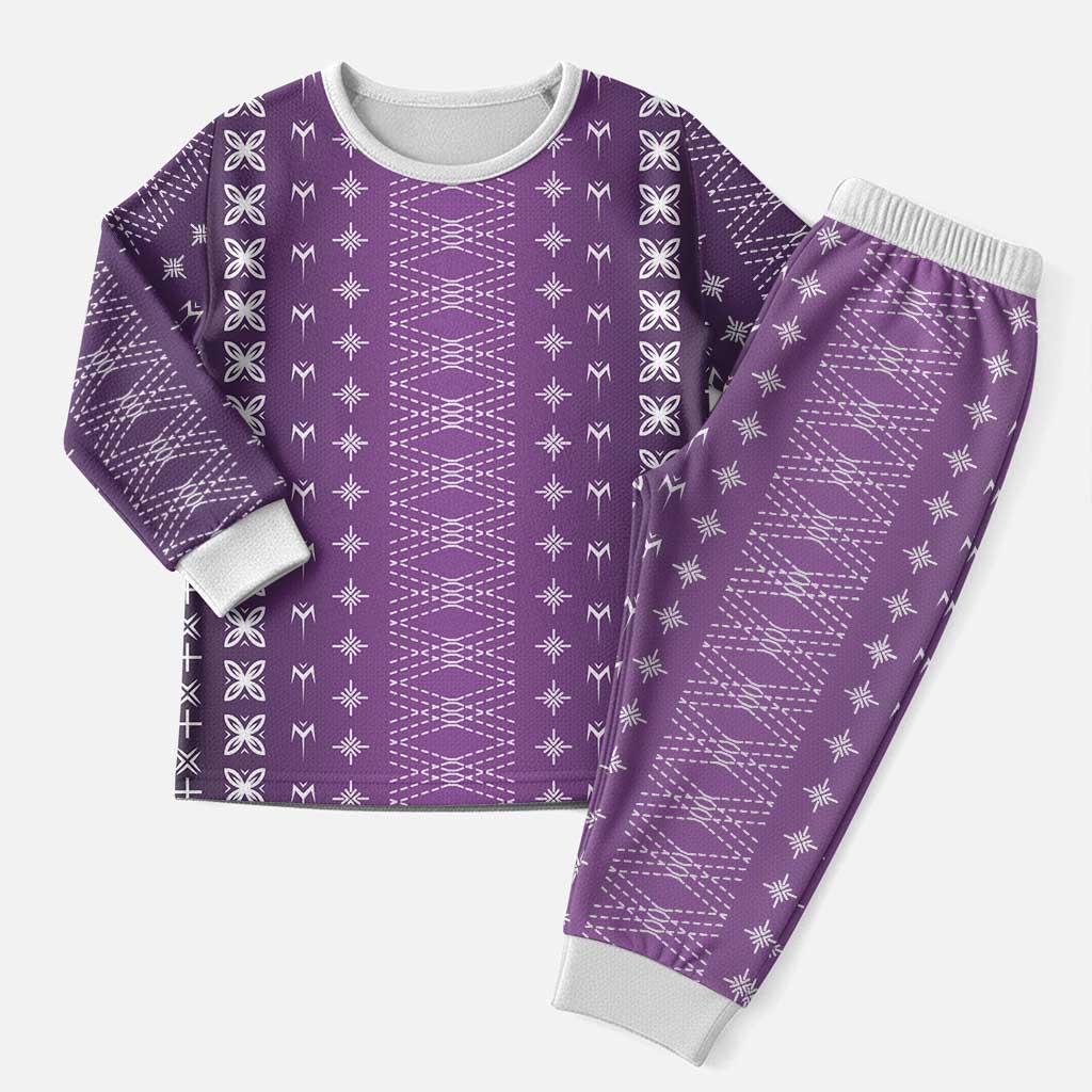 Purple Samoa Malu Tattoo Inspired Christmas Pajama Set - Polynesian Pride