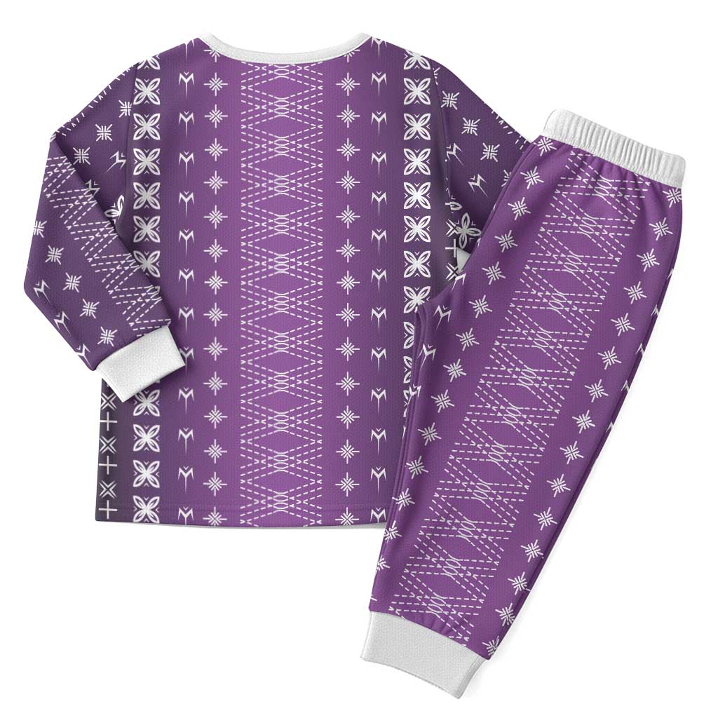 Purple Samoa Malu Tattoo Inspired Christmas Pajama Set - Polynesian Pride