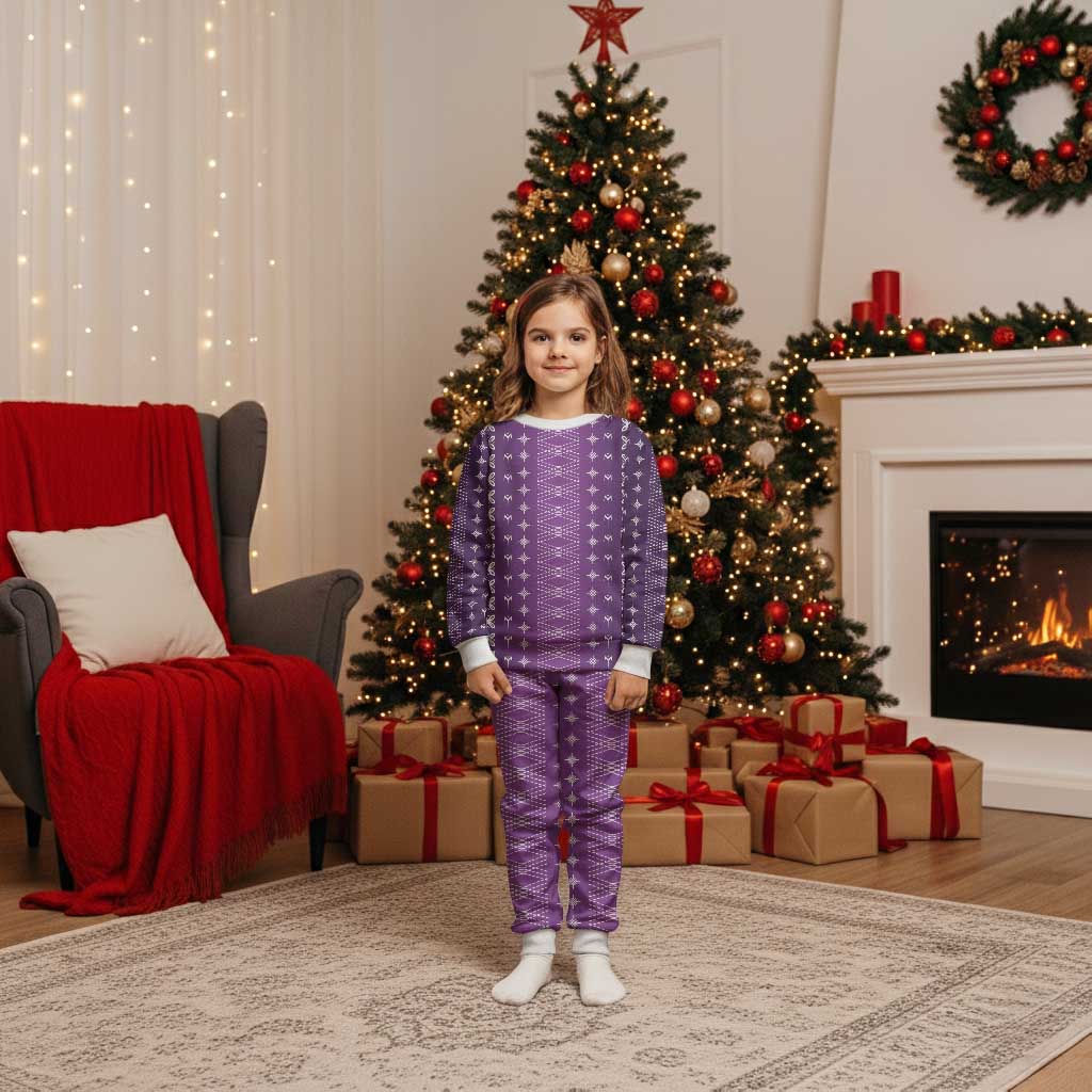 Purple Samoa Malu Tattoo Inspired Christmas Pajama Set - Polynesian Pride