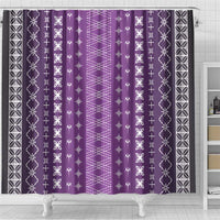Purple Samoa Malu Tattoo Inspired Shower Curtain - Polynesian Pride
