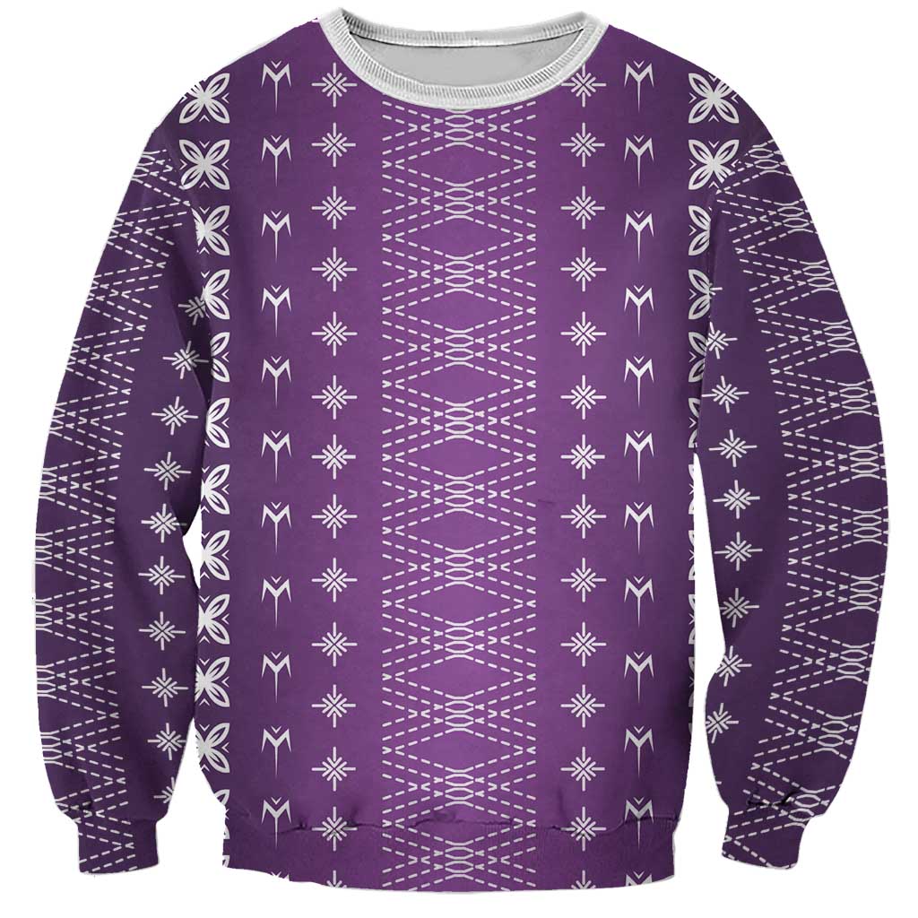 Purple Samoa Malu Tattoo Inspired Sweatshirt LT05 Unisex Purple - Polynesian Pride