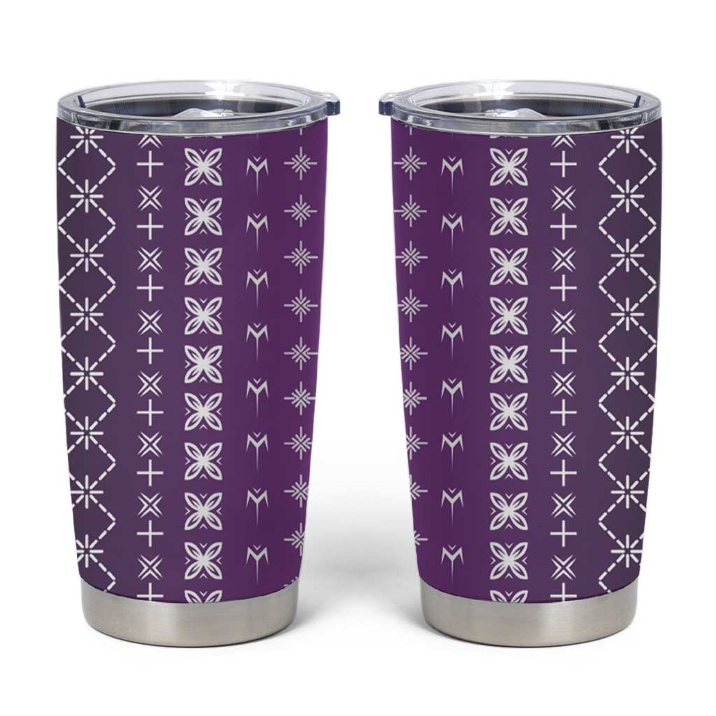 Purple Samoa Malu Tattoo Inspired Tumbler Cup - Polynesian Pride
