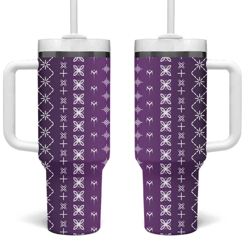 Purple Samoa Malu Tattoo Inspired Tumbler With Handle - Polynesian Pride