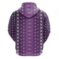 Purple Samoa Malu Tattoo Inspired Zip Hoodie LT05 - Polynesian Pride