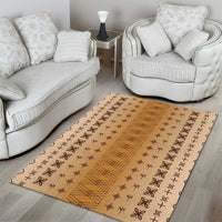 Beige Samoa Malu Tattoo Inspired Area Rug - Polynesian Pride