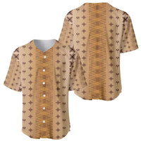 Beige Samoa Malu Tattoo Inspired Baseball Jersey - Polynesian Pride