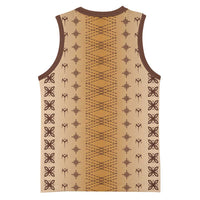 Beige Samoa Malu Tattoo Inspired Basketball Jersey - Polynesian Pride
