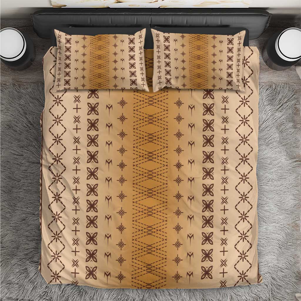 Beige Samoa Malu Tattoo Inspired Bedding Set - Polynesian Pride