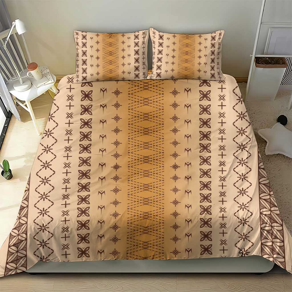 Beige Samoa Malu Tattoo Inspired Bedding Set - Polynesian Pride