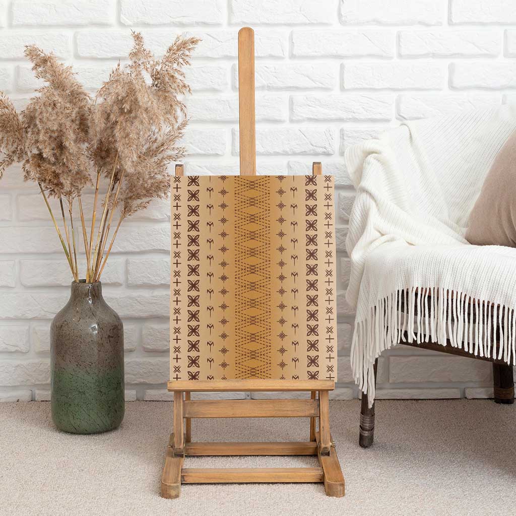 Beige Samoa Malu Tattoo Inspired Canvas Wall Art - Polynesian Pride