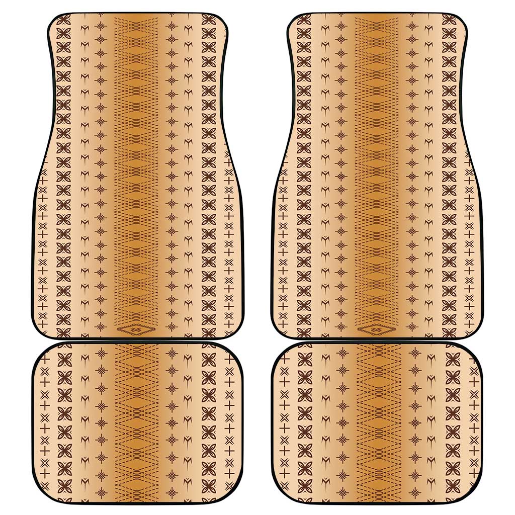 Beige Samoa Malu Tattoo Inspired Car Mats - Polynesian Pride
