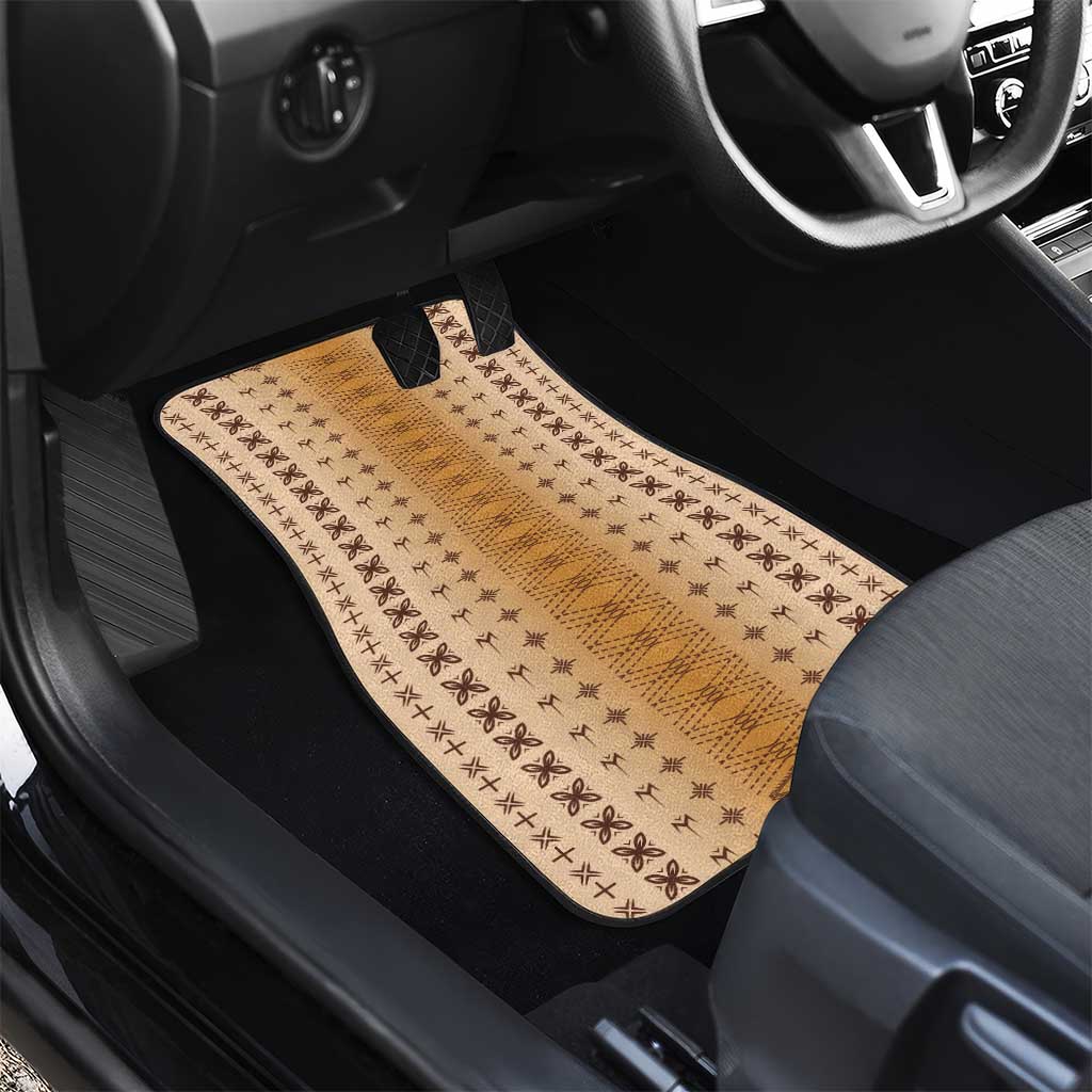 Beige Samoa Malu Tattoo Inspired Car Mats - Polynesian Pride