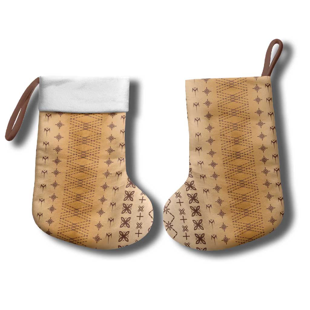 Beige Samoa Malu Tattoo Inspired Christmas Stocking - Polynesian Pride