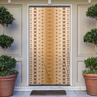 Beige Samoa Malu Tattoo Inspired Door Cover - Polynesian Pride