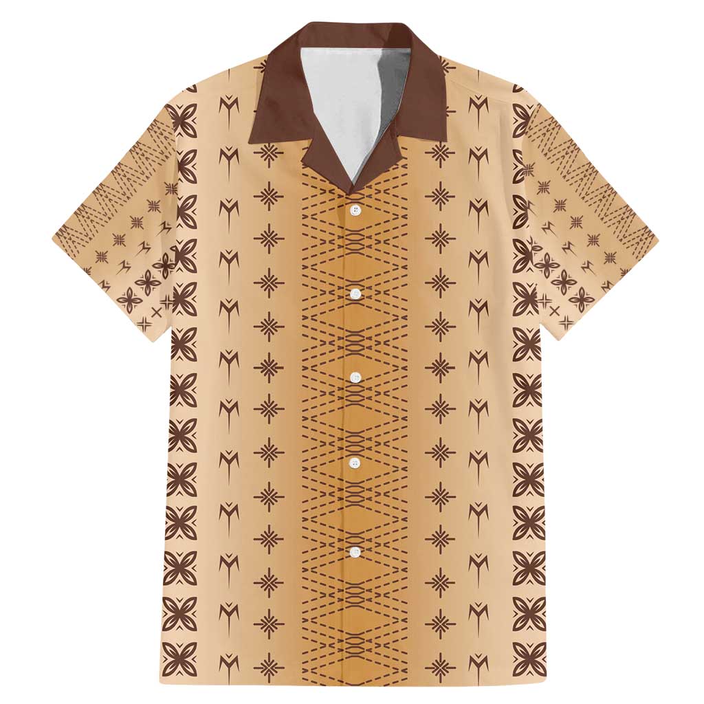 Beige Samoa Malu Tattoo Inspired Family Matching Mermaid Dress and Hawaiian Shirt - Polynesian Pride