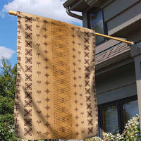 Beige Samoa Malu Tattoo Inspired Garden Flag LT05 - Polynesian Pride