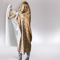 Beige Samoa Malu Tattoo Inspired Hooded Blanket LT05 - Polynesian Pride