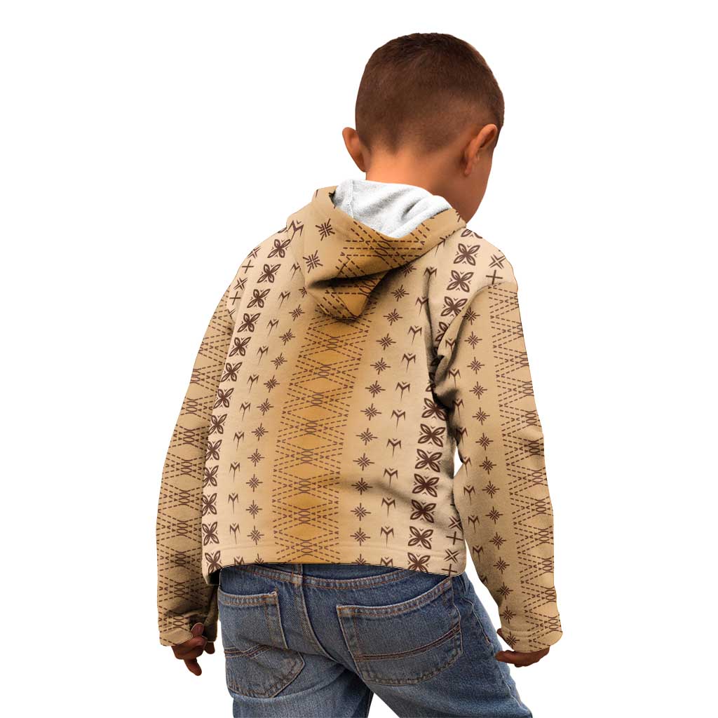 Beige Samoa Malu Tattoo Inspired Kid Hoodie - Polynesian Pride