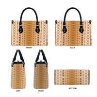 Beige Samoa Malu Tattoo Inspired Leather Bag - Polynesian Pride