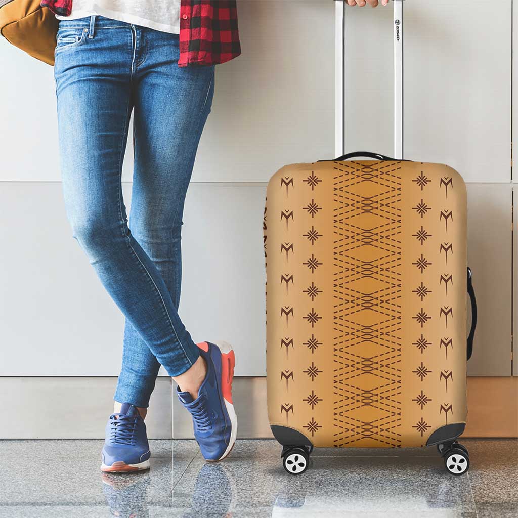 Beige Samoa Malu Tattoo Inspired Luggage Cover LT05 - Polynesian Pride