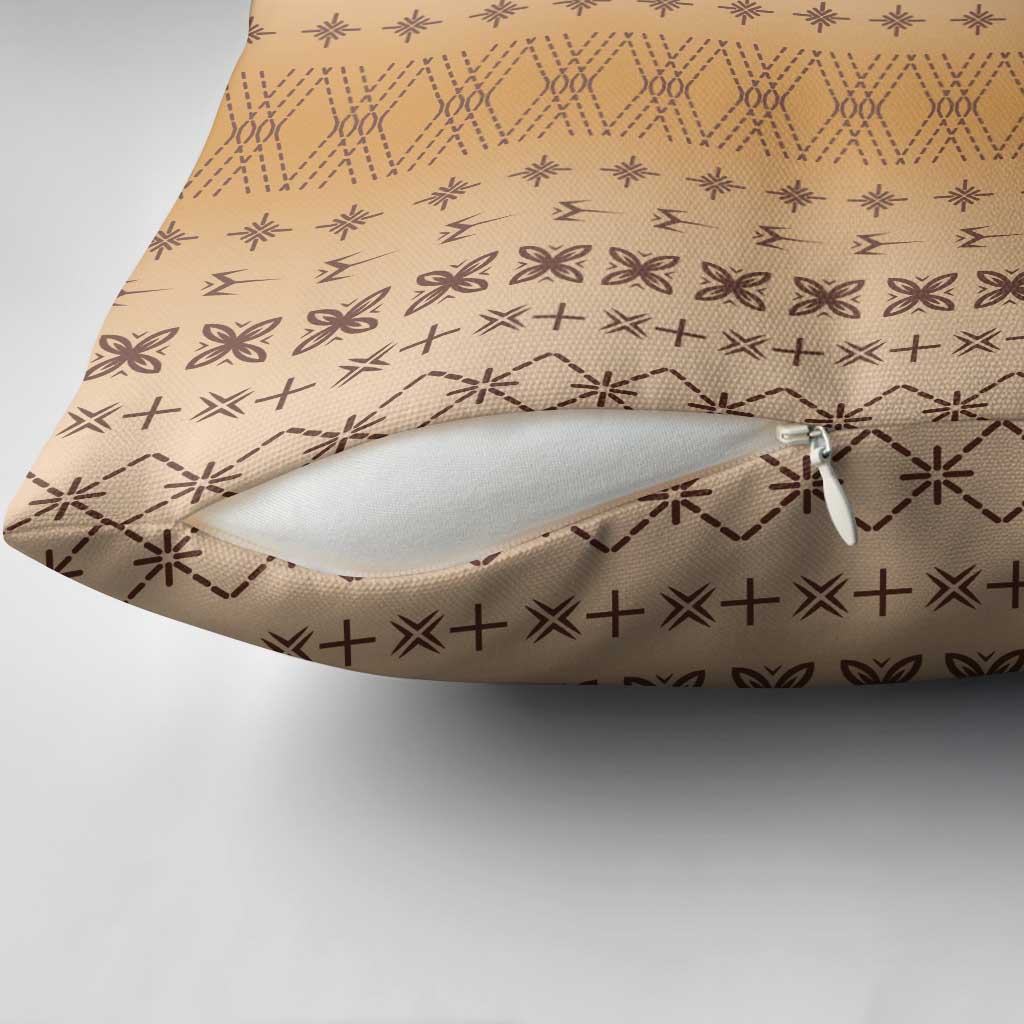 Beige Samoa Malu Tattoo Inspired Pillow Cover - Polynesian Pride