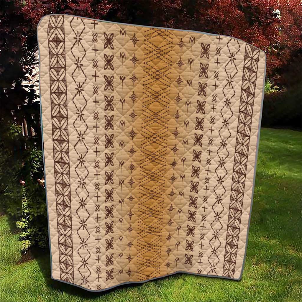 Beige Samoa Malu Tattoo Inspired Quilt LT05 - Polynesian Pride
