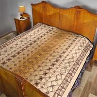 Beige Samoa Malu Tattoo Inspired Quilt LT05 - Polynesian Pride
