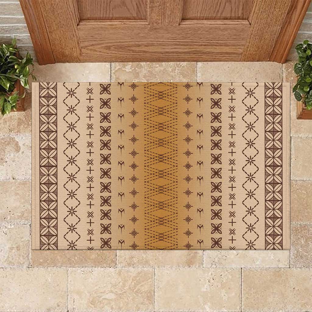 Beige Samoa Malu Tattoo Inspired Rubber Doormat LT05 Beige - Polynesian Pride
