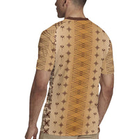 Beige Samoa Malu Tattoo Inspired Rugby Jersey - Polynesian Pride