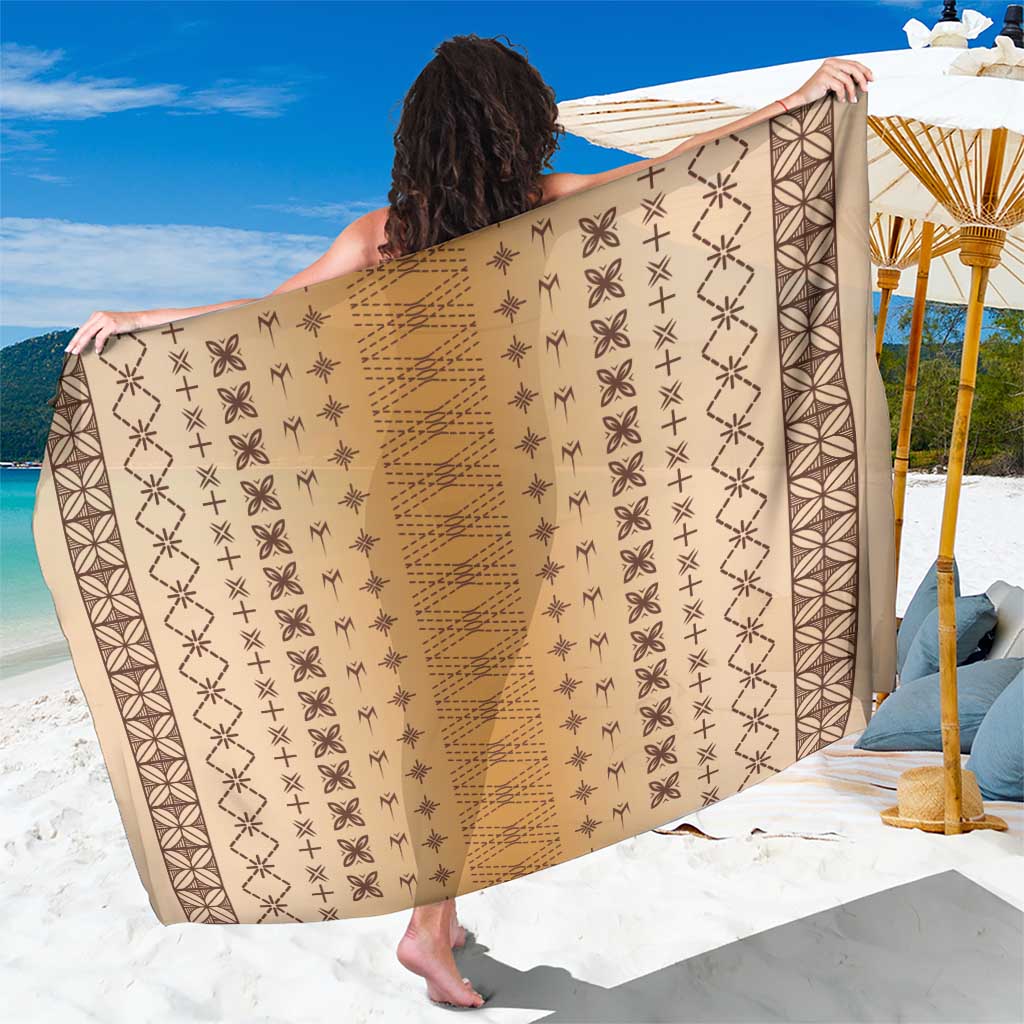 Beige Samoa Malu Tattoo Inspired Sarong - Polynesian Pride