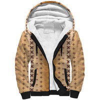 Beige Samoa Malu Tattoo Inspired Sherpa Hoodie - Polynesian Pride