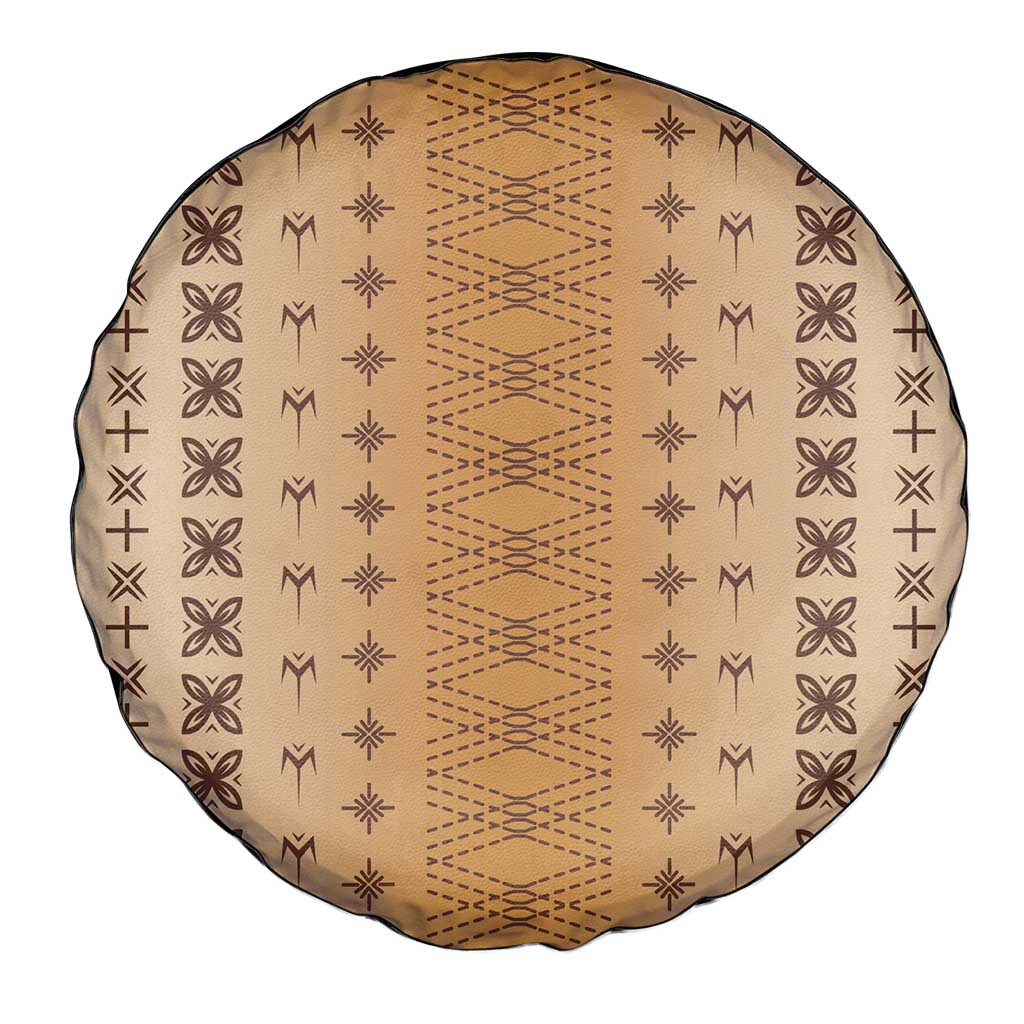 Beige Samoa Malu Tattoo Inspired Spare Tire Cover LT05 - Polynesian Pride