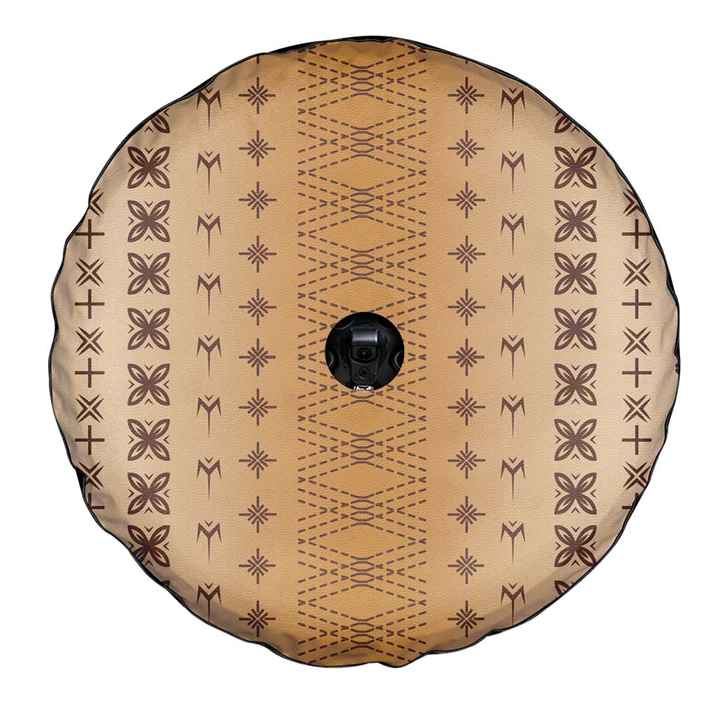 Beige Samoa Malu Tattoo Inspired Spare Tire Cover LT05 - Polynesian Pride
