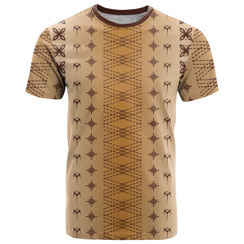 Beige Samoa Malu Tattoo Inspired T Shirt LT05 Beige - Polynesian Pride
