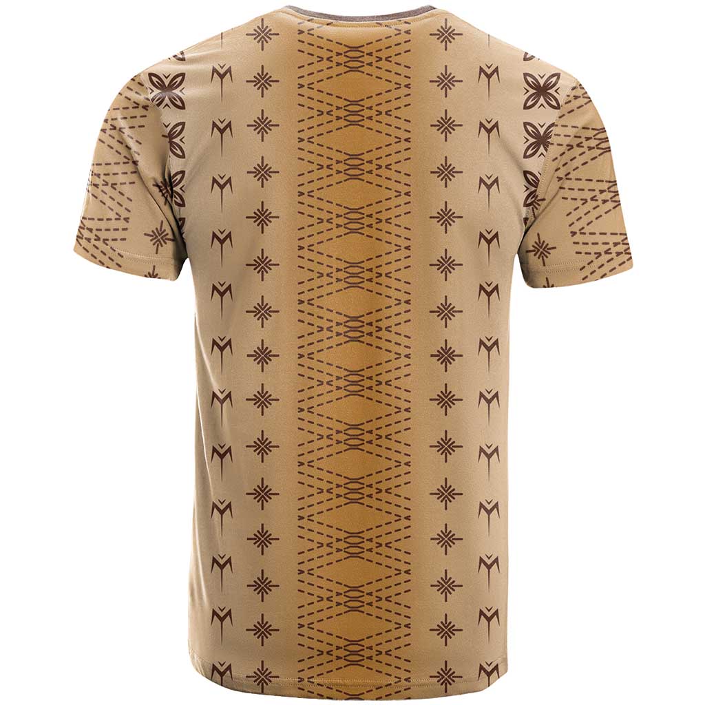 Beige Samoa Malu Tattoo Inspired T Shirt LT05 - Polynesian Pride