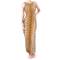 Beige Samoa Malu Tattoo Inspired Tank Maxi Dress LT05 Women Beige - Polynesian Pride
