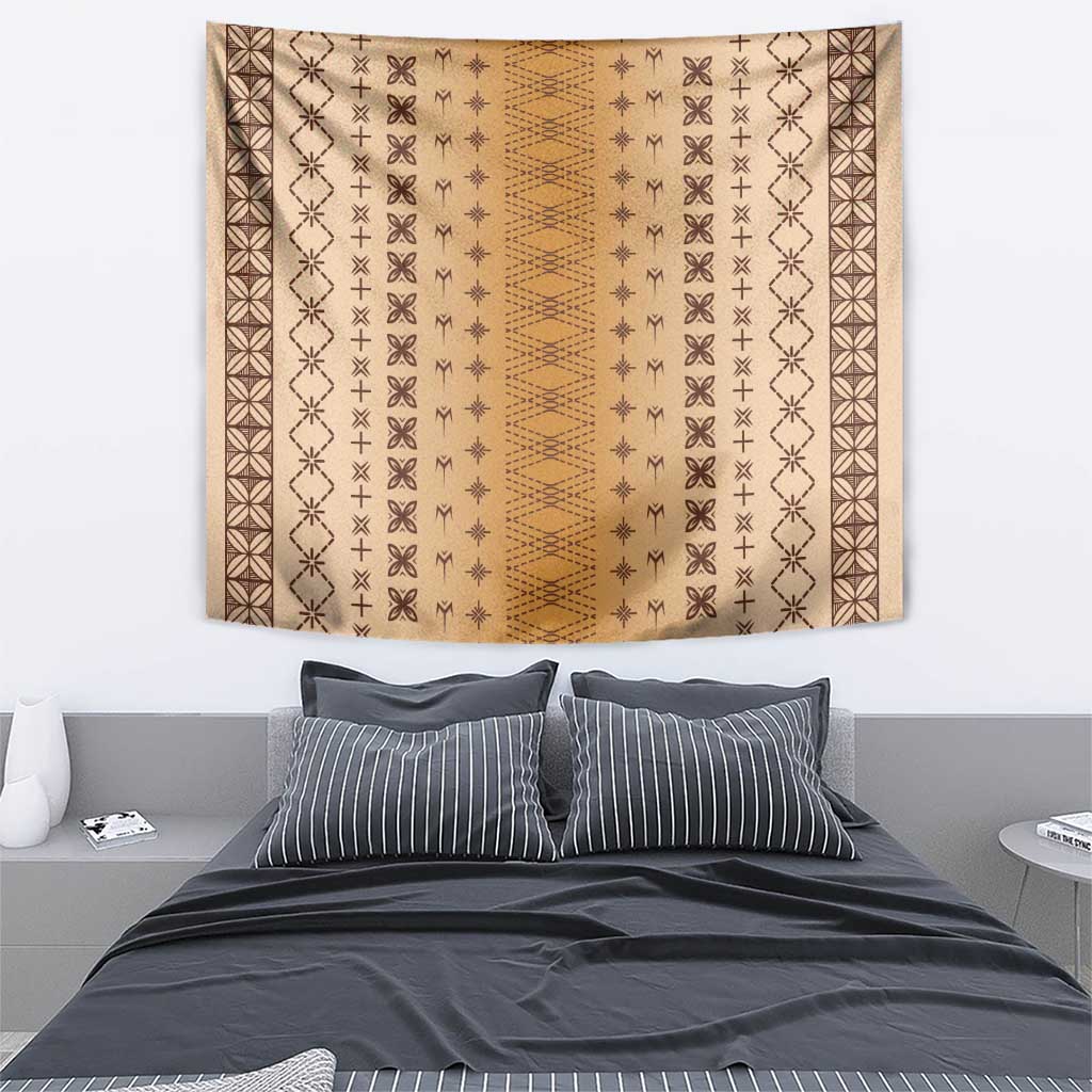 Beige Samoa Malu Tattoo Inspired Tapestry - Polynesian Pride