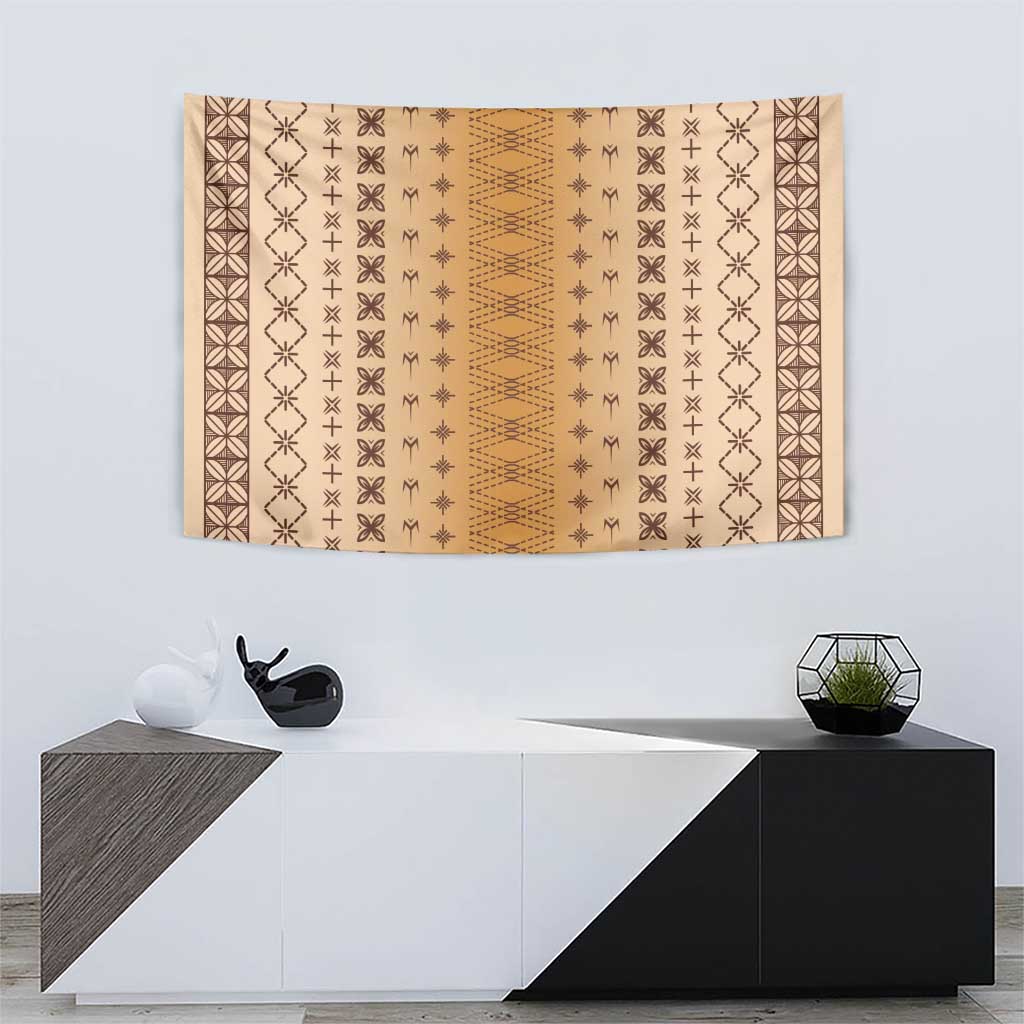 Beige Samoa Malu Tattoo Inspired Tapestry - Polynesian Pride